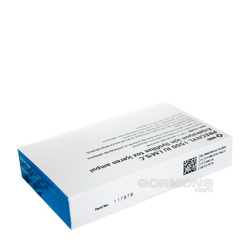 Pregnyl 1500 iu (in box 3 vials HCG & 3 vials solvent)