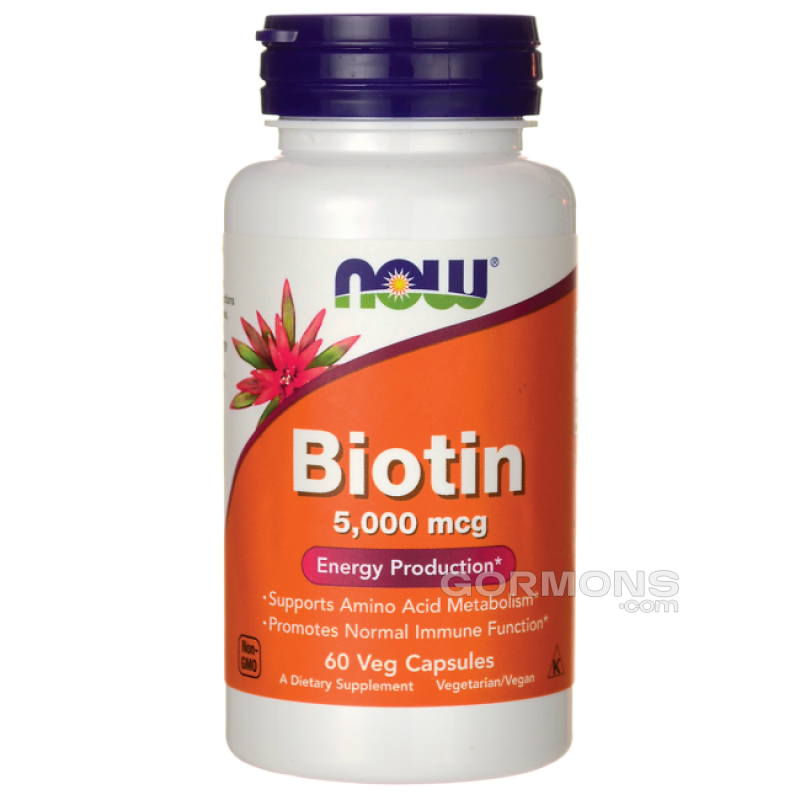 Вітаміни NOW Foods Biotin 5000 mcg 60 caps