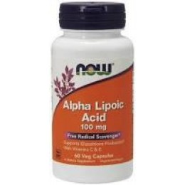 Улучшение метаболизма NOW Foods Alpha Lipoic Acid 100mg 60 caps