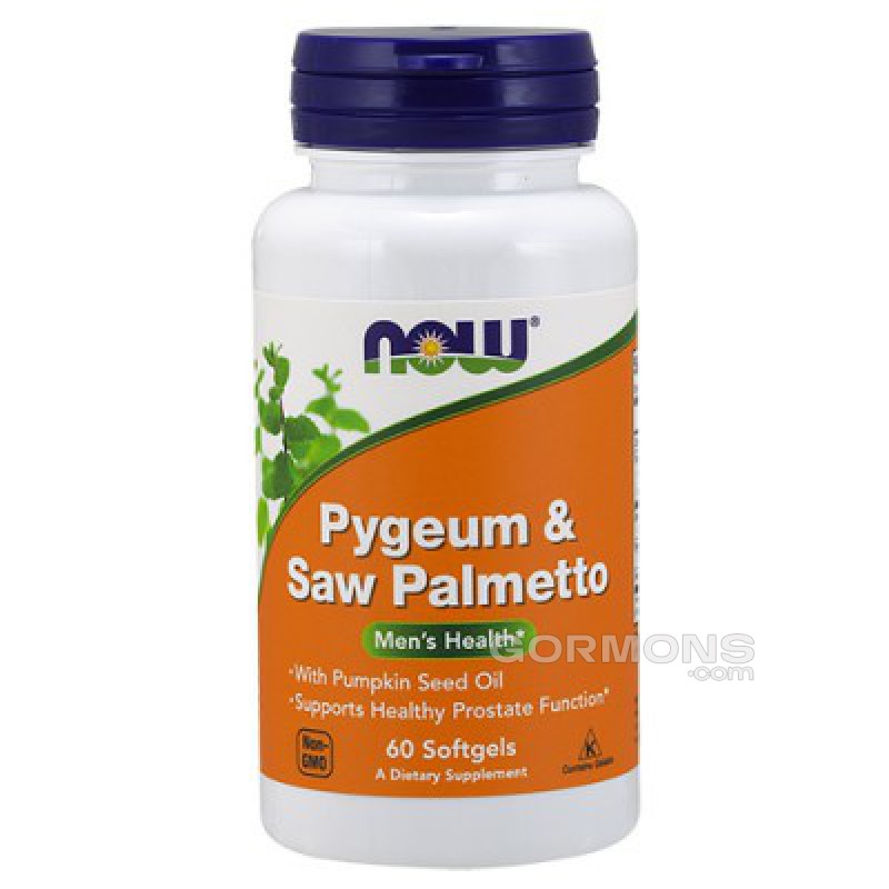 Здоров'я простати NOW Foods Pygeum & Saw Palmetto 60 softgels
