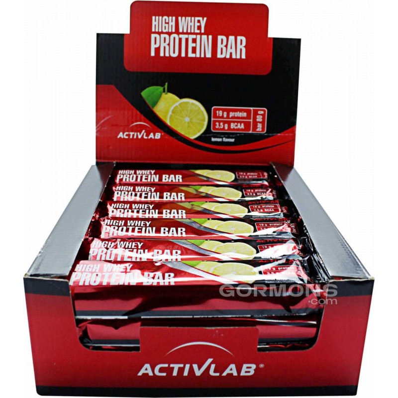 Протеиновые батончики Activlab High Whey Active Protein Bar 18x80 g лимон