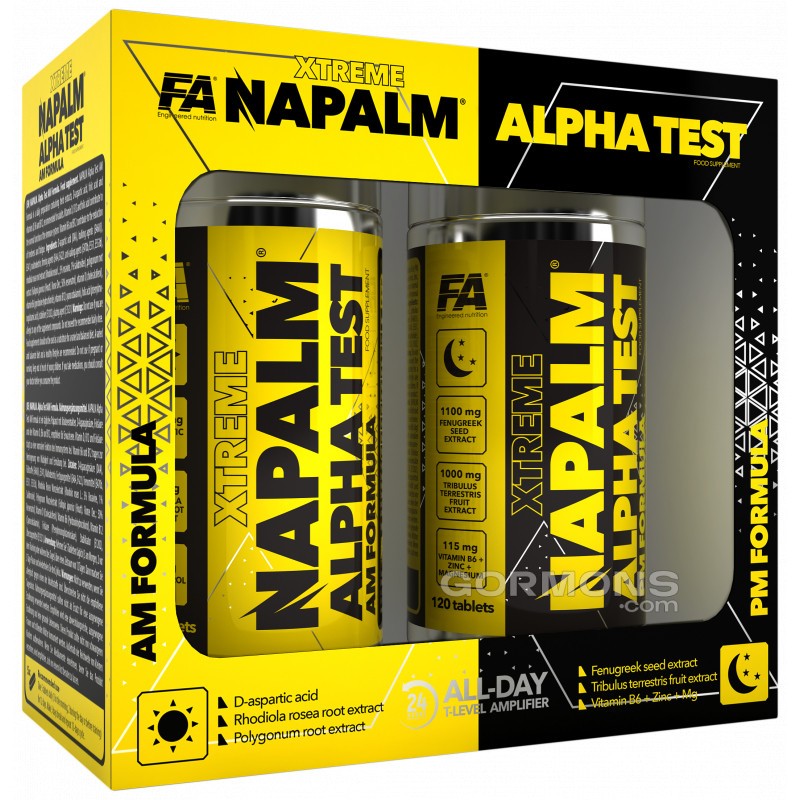 Тестостероновый бустер Fitness Authority Napalm Alpha Test (AM PM Formula) - 240 (2x120 таб)