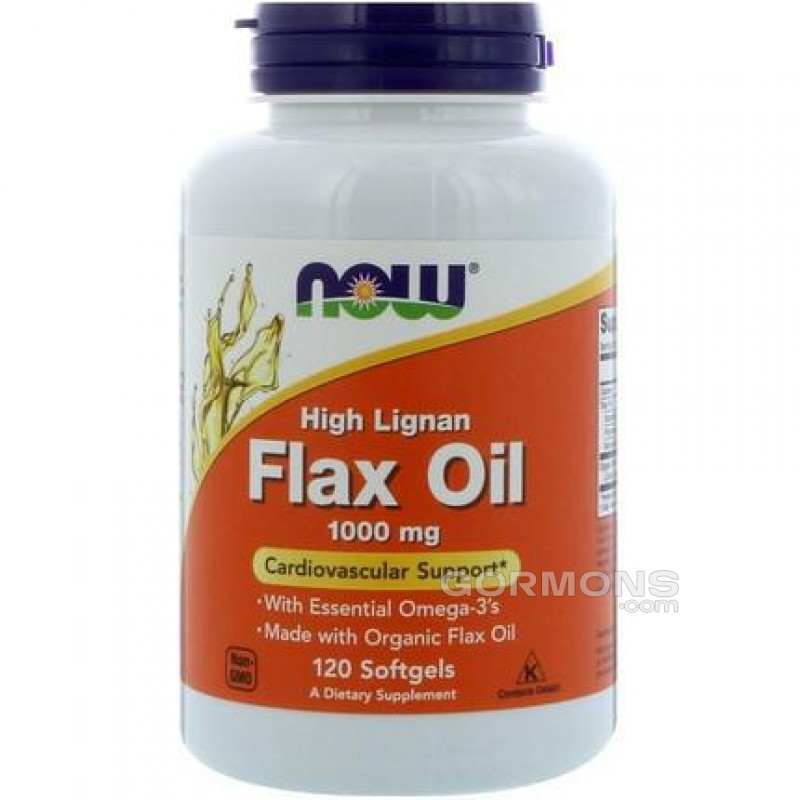 Олія Лляна NOW Foods Flax Oil high lignan softgel 120