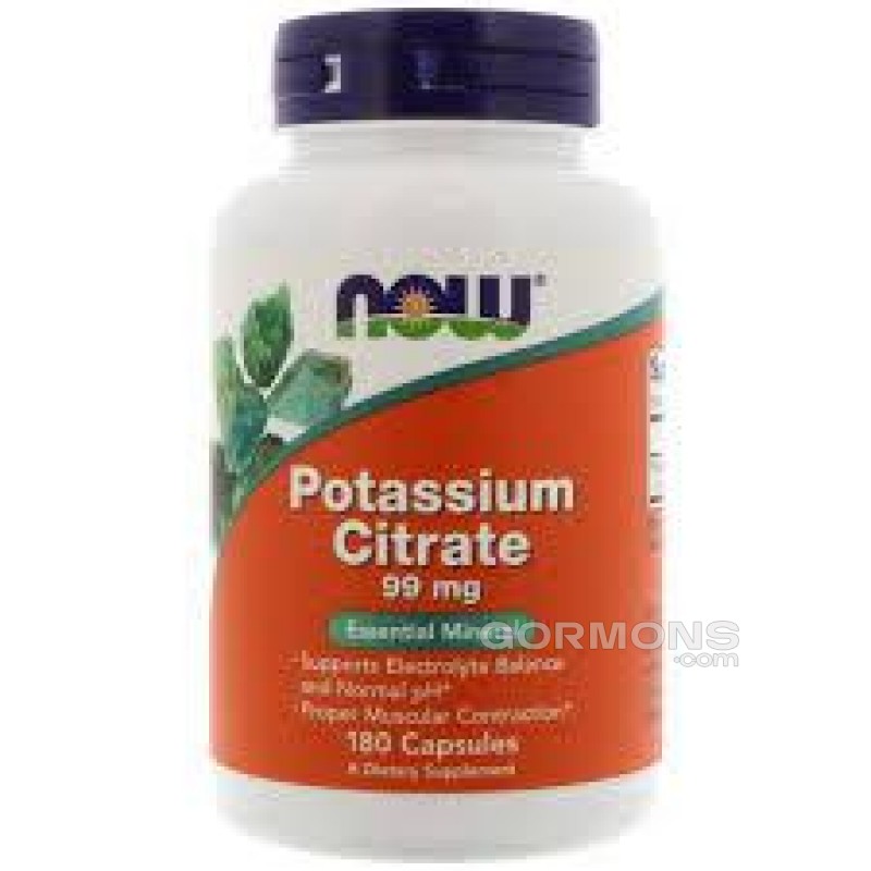 Калий NOW Foods Potassium Citrate 99mg 180 caps
