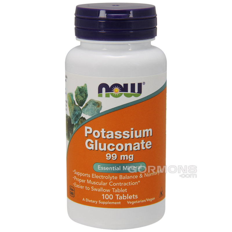 Вітаміни NOW Foods Potassium Gluconate 99mg 100 tabs