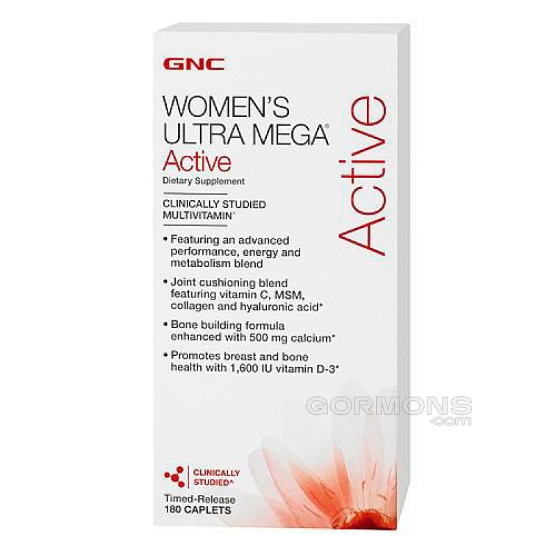 Вітаміни для жінок GNC Womens Ultra Mega Active No Iron caps 180