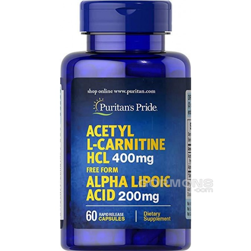 Puritan's Pride Acetyl L-Carnitine HCl with Alpha Lipoic Acid 60 caps