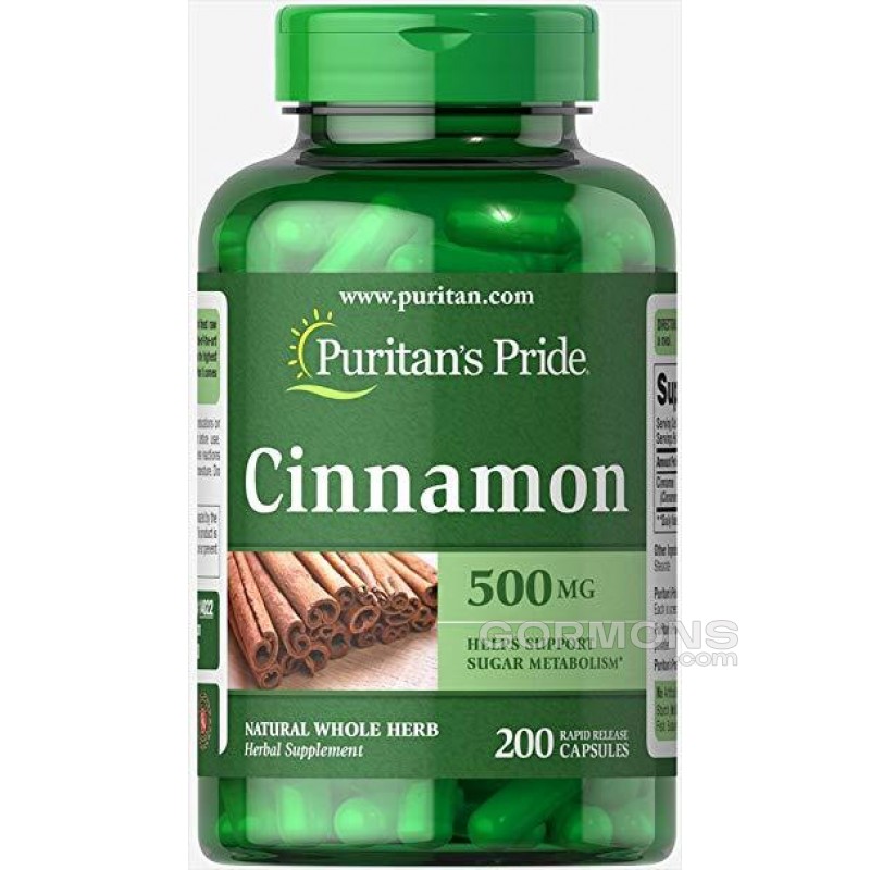 Экстракт корицы Puritan's Pride Cinnamon 500 mg 200 caps