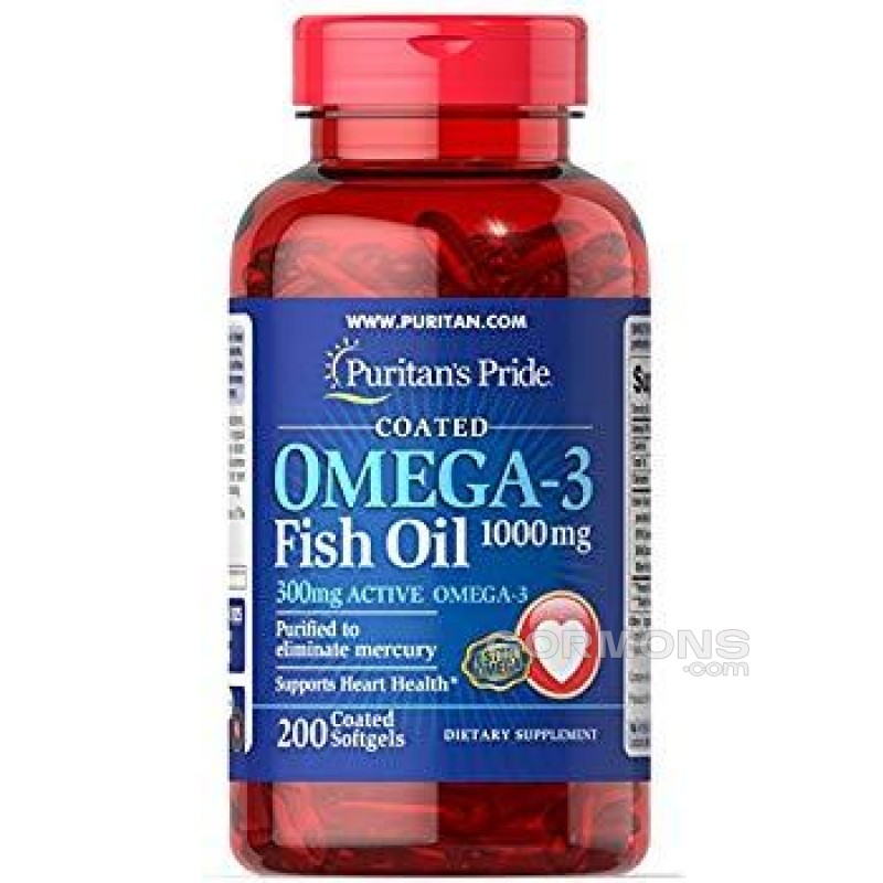 Риб'ячий жир Puritan's Pride Omega 3 Fish Oil 1200mg 200 caps