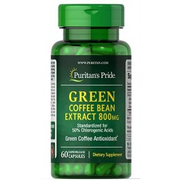 Екстракт Зеленої Кави Puritan's Pride Green Coffee bean Extract 800 mg 60 caps