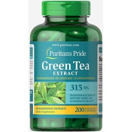 Екстракт Зеленого Чаю Puritan's Pride Green Tea Standardized Extract 315 mg caps 200