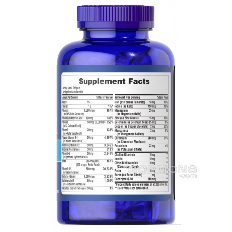 Вітаміни Puritan's Pride Mega Vita Gel 120 softgels