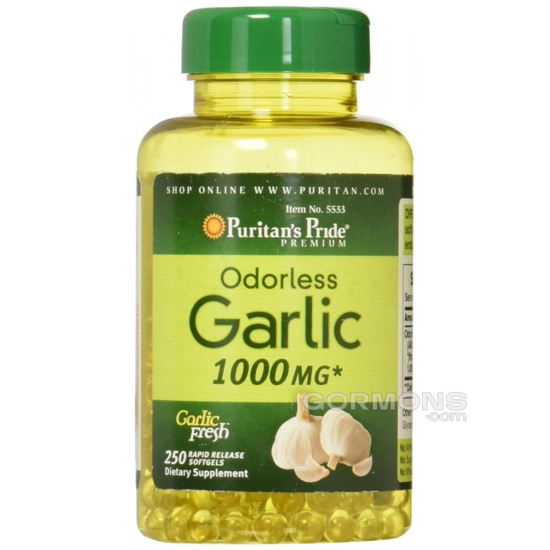 Вітаміни Puritan's Pride Odorless Garlic 1000 mg 100 softgels