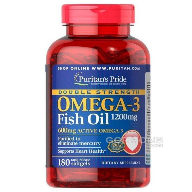 Омега-3 Puritan's Pride Omega-3 Double Strength 1200mg 180 caps