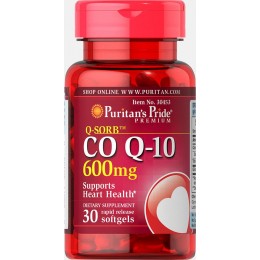 Коензим Puritan's Pride Q-SORB™ CO Q-10 600 mg 30 Softgels