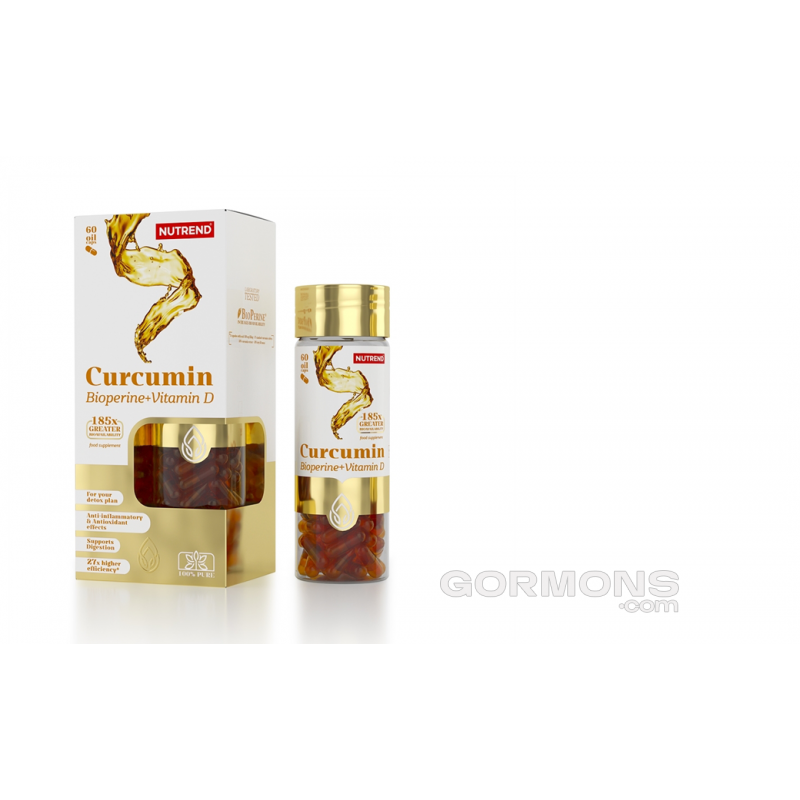Куркумин Nutrend Curcumin + Bioperine + Vitamin D 60 caps