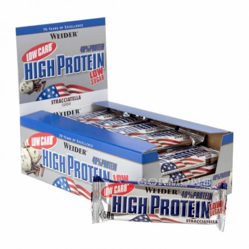 Протеїнові батончики Weider High Protein Bar 40% 24х50д