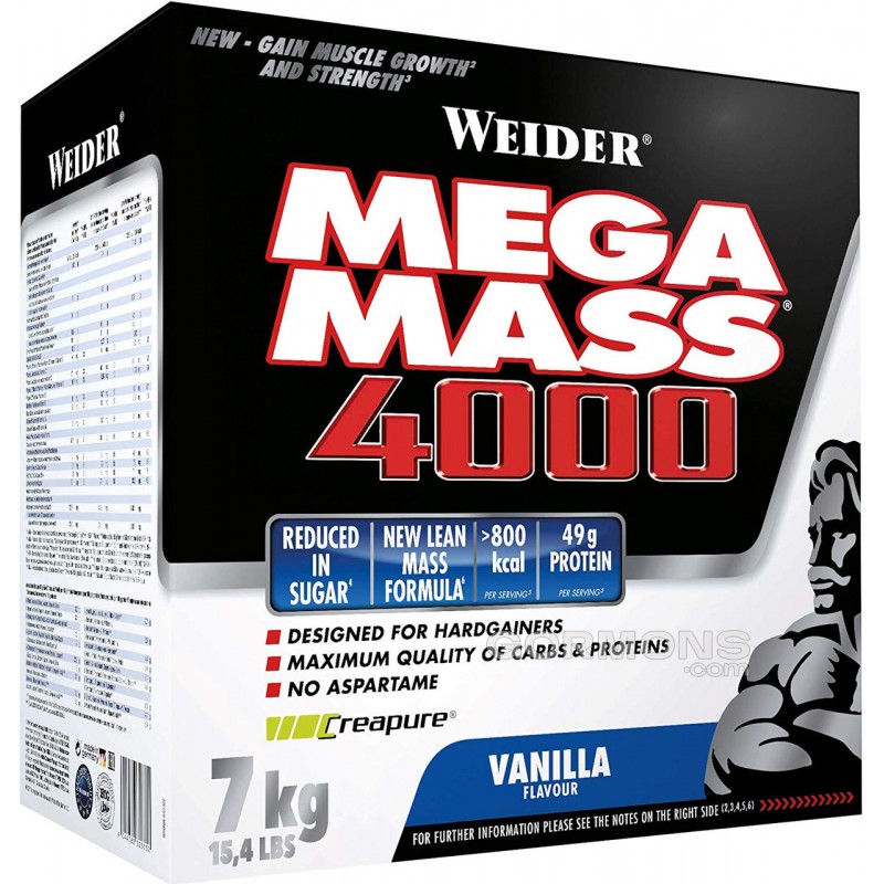 Гейнер Weider Mega Mass 4000 New Formula 7000 g