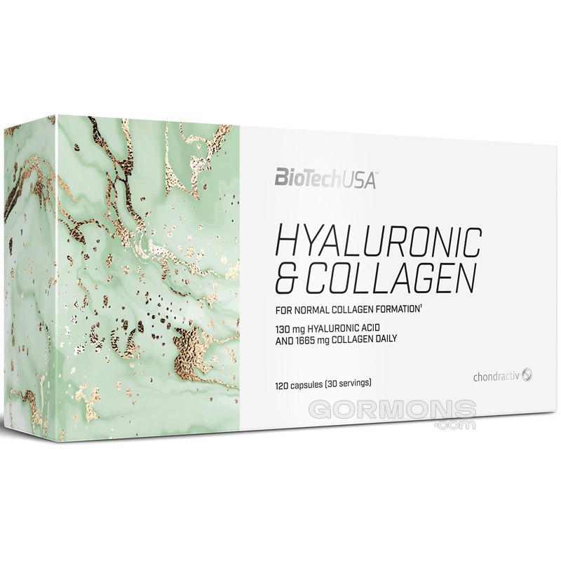 Гіалуронова кислота + колаген BioTech USA Hyaluronic & Collagen 120caps