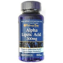 Антиоксидант, поліпшення метаболізму Puritan's Pride Alpha Lipoic Acid 300 mg 60 caps
