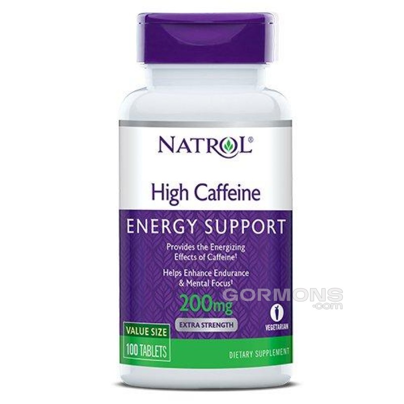 Кофеин Natrol High Caffeine 200 mg 100 tabs