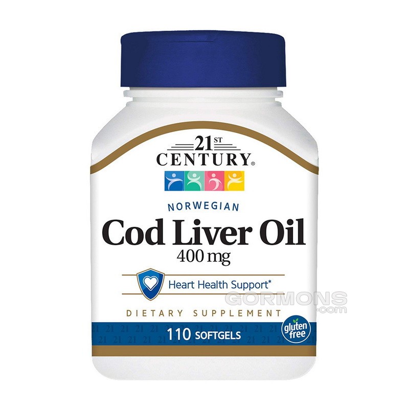 Рыбий жир 21st Century Cod Liver Oil 400 mg 110 softgels
