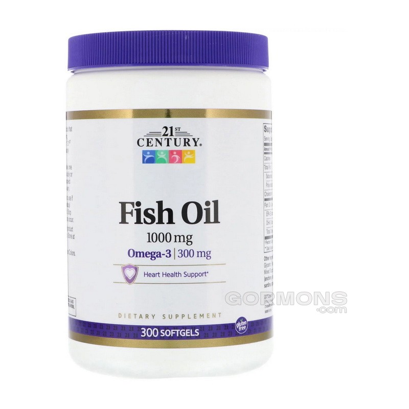 Рыбий жир 21st Century Fish Oil 1000 mg 300 softgels