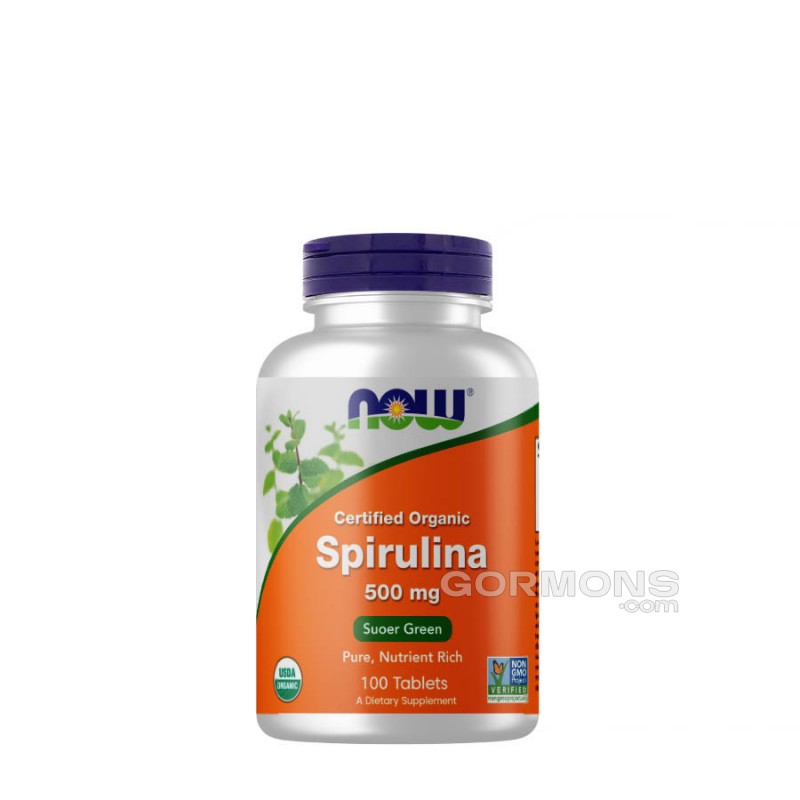 Спіруліна NOW Foods Spirulina 500mg 100 tablets