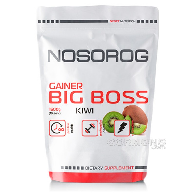 Гейнер Nosorog Big Boss Gainer киви, 1500 гр