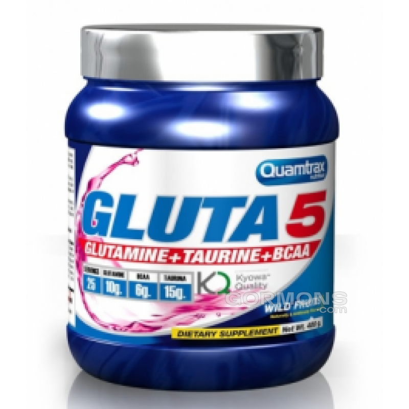 Амінокислоти глутамін, бцю та таурин Quamtrax Gluta 5-400 г