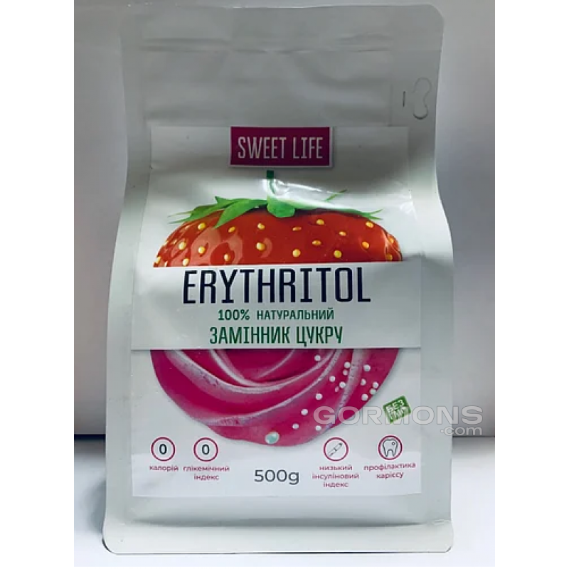 Натуральный заменитесь сахара SweetLife Erythritol 100% 500грамм (0.7 коэф сладости по отношению к сахару)