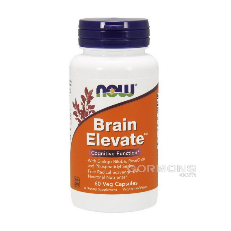 Здорова активність мозку та захист від вільних радикалів Now Foods Brain Elevate 120caps
