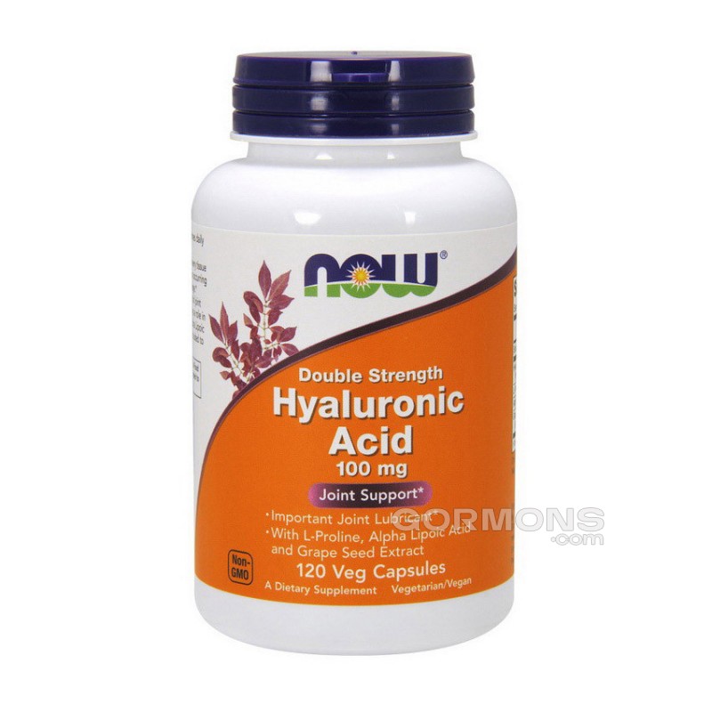 Гіалуронова кислота NOW Foods Hyaluronic Acid 100mg 120 caps