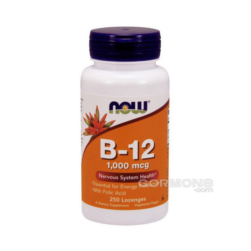 Вітаміни NOW Foods B-12 1000 mcg 250 lozenges