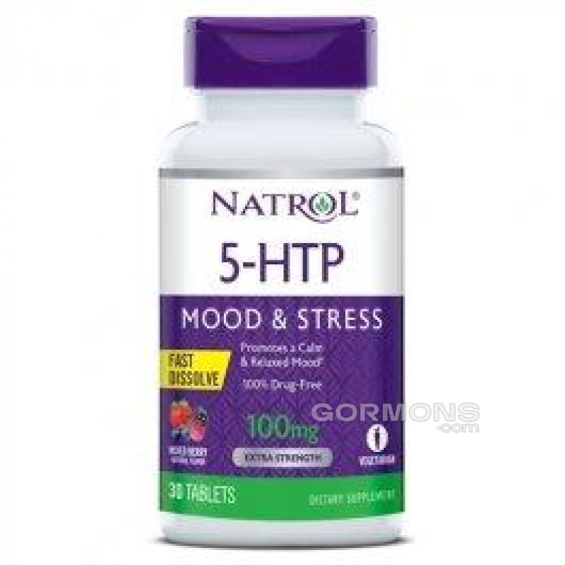 Антистес, покращення роботи мозку Natrol 5-HTP 100mg - 30 капс
