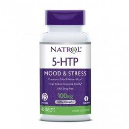 Антистес, покращення роботи мозку Natrol 5-HTP 100mg T/R — 45 таб