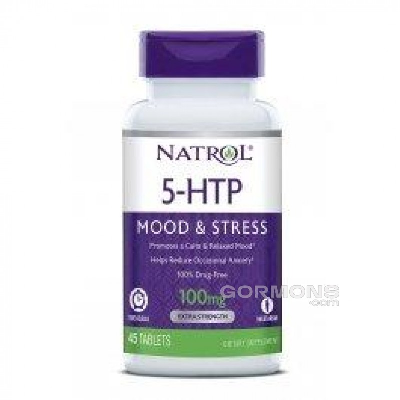 Антистес, покращення роботи мозку Natrol 5-HTP 100mg T/R — 45 таб