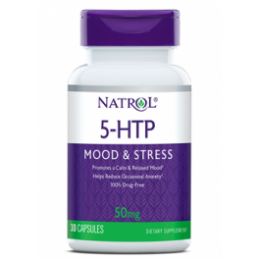 Антистес, покращення роботи мозку Natrol 5-HTP 50mg — 30 капс