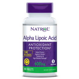 Сжигание жира, антиоксидант Natrol ALA 600mg T/R - 45 капс