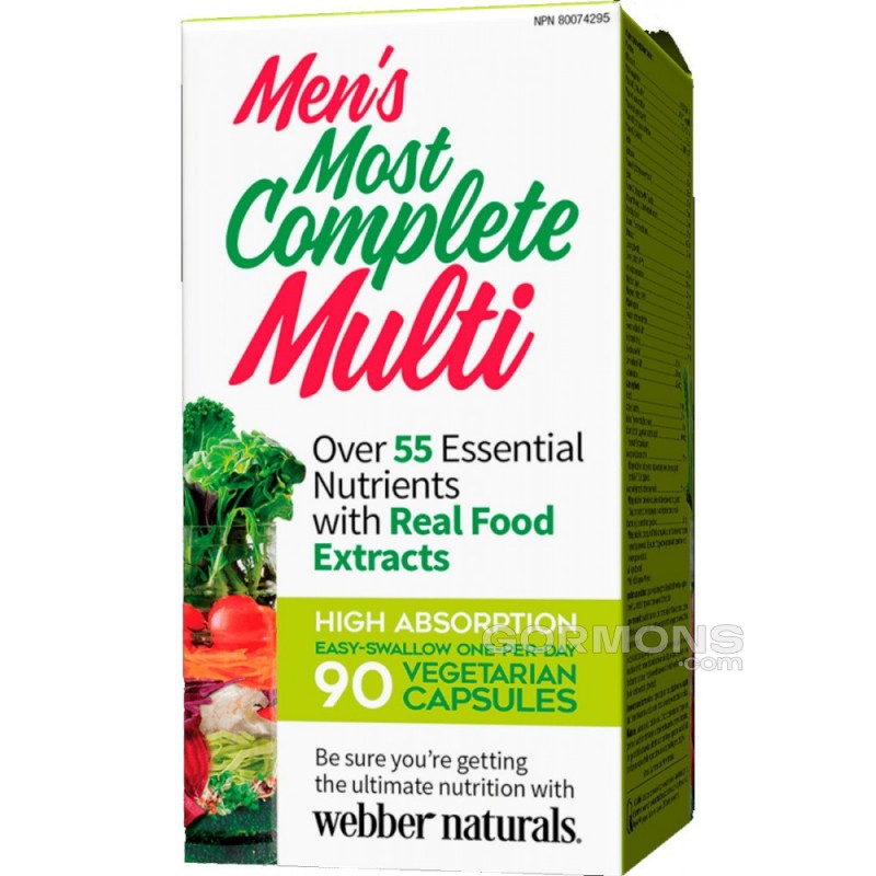 Вітаміни для чоловіків Webber Naturals - Mens Most Complete Multi (90 caps)