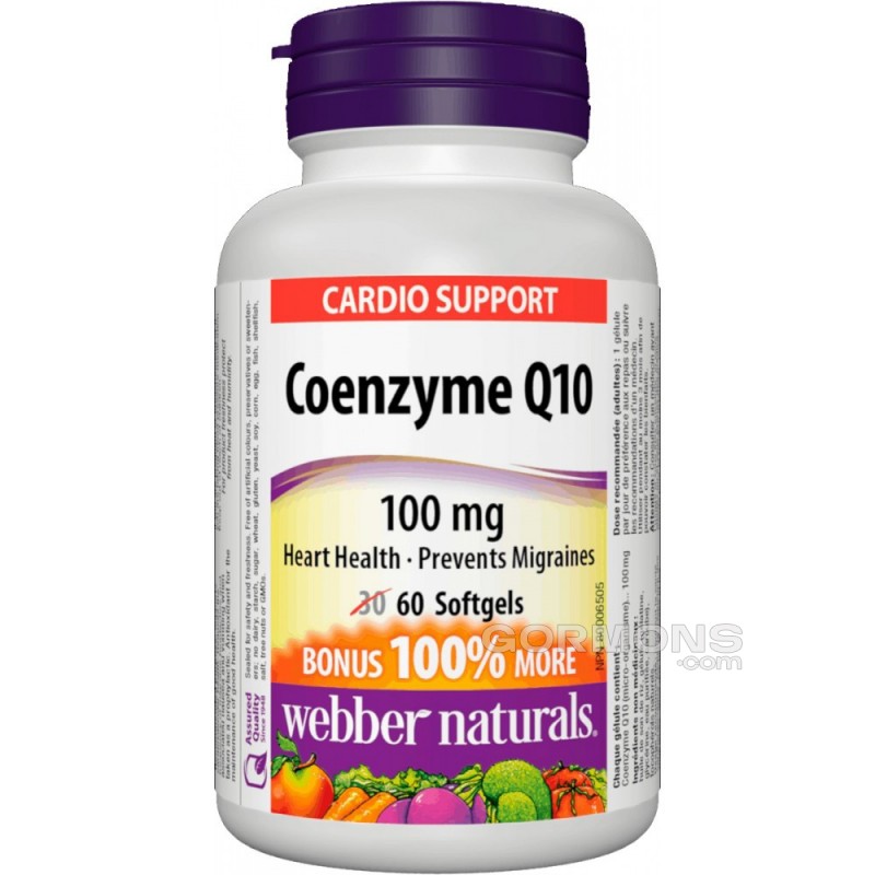 Антиоксидант Webber Naturals - Coenzyme Q10 100mg (60 softgels)