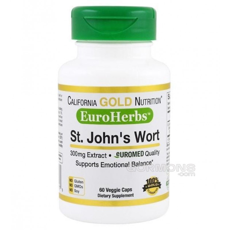 Антидепресант натуральний California Gold Nutrition St. John's Wort Extract 300mg 60caps