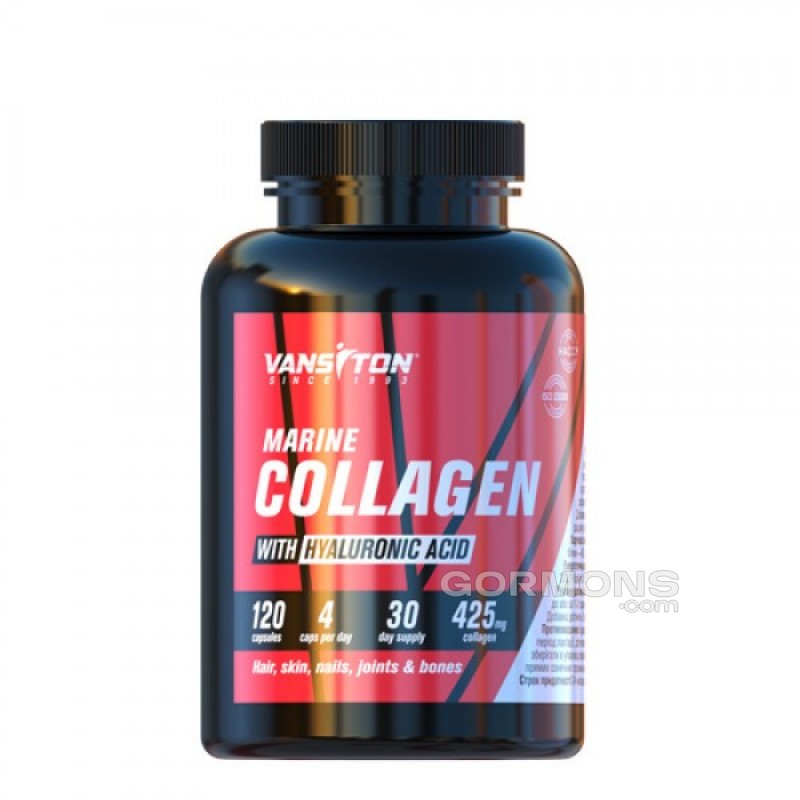 Морской коллаген с гиалуроновой кислотой Vansiton Marine Collagen 120 капсул