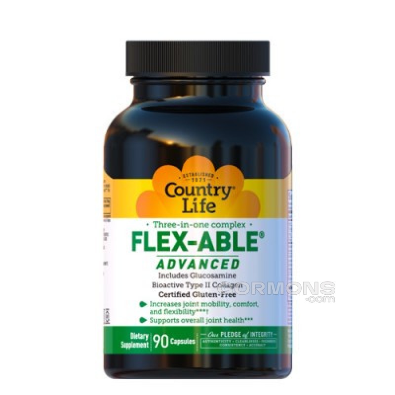 Комплекс для суглобів 3в1 Country Life Flex-Able Advanced 90 капсул