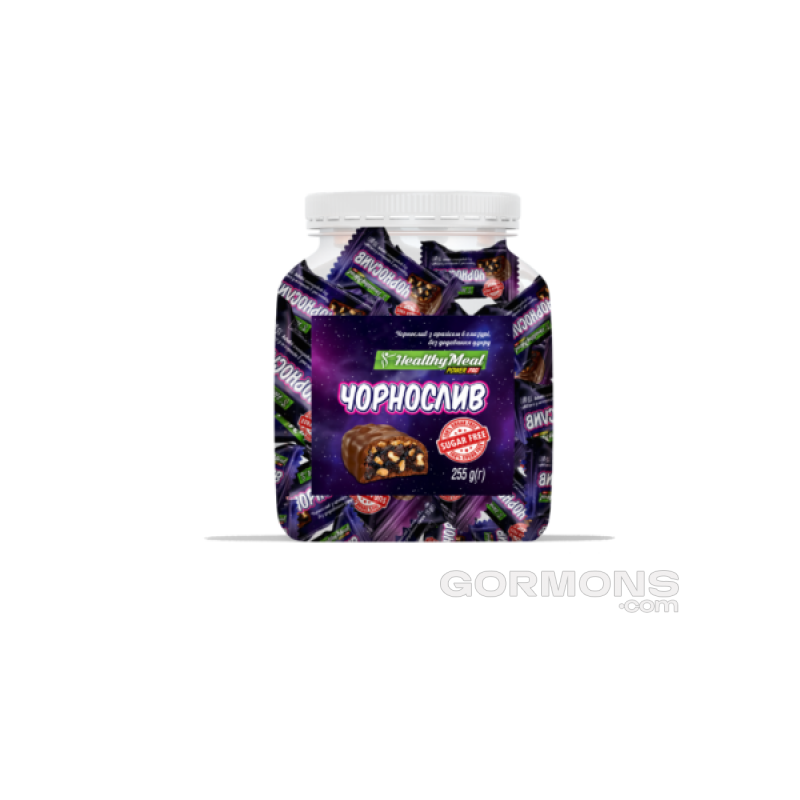 Протеїнові цукерки Power Pro с черносливом и арахисом в глазури sugar free 255g