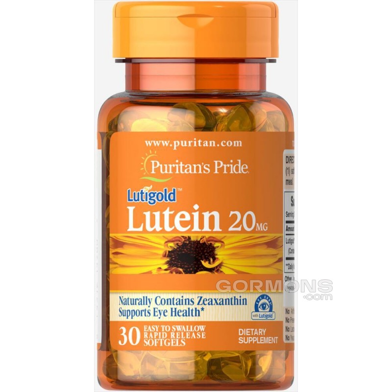 Здоровье глаз Puritans Pride Lutein 20mg 30softgels