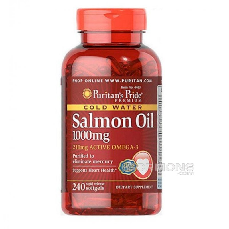 Омега-3 Puritan's Pride Salmon Oil 1000 mg 120 softgels