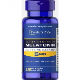 Улучшение сна Puritans Pride Melatonin 5 mg 120tabs