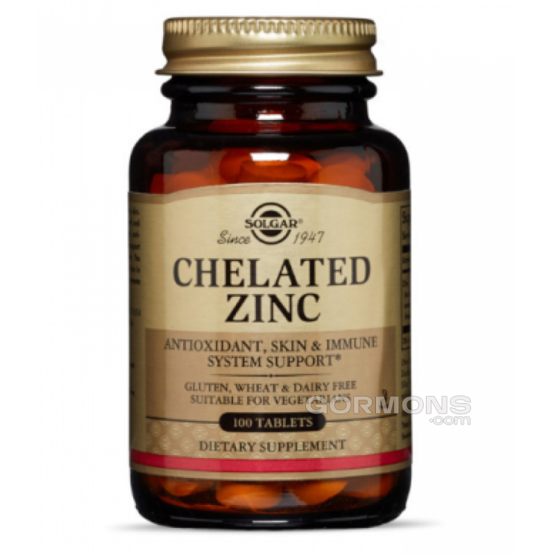 Хелат цинку Solgar Chelated Zinc - 100 Tab
