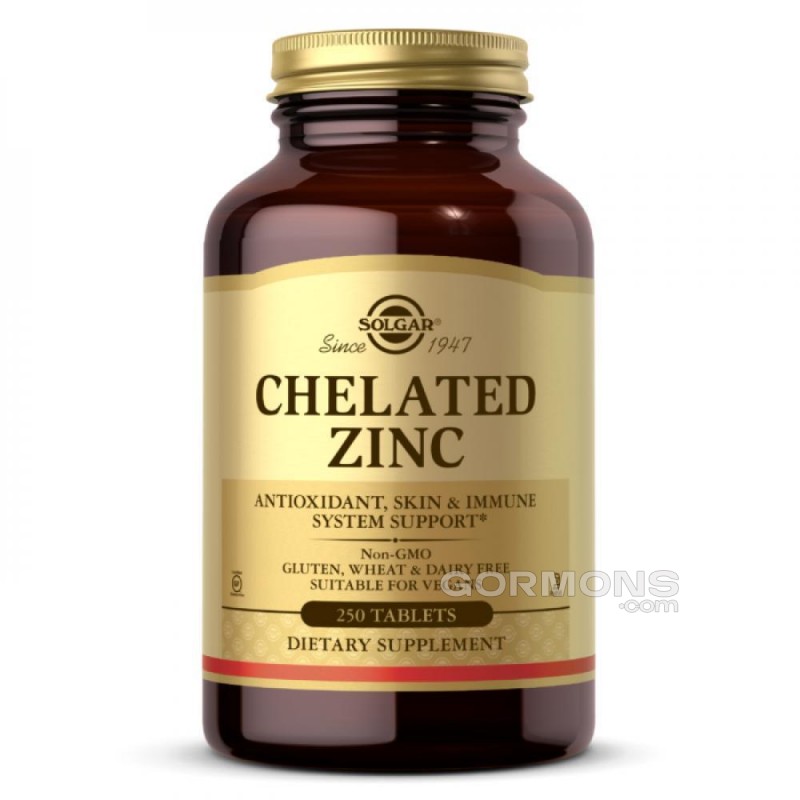 Хелат цинку Solgar Chelated Zinc - 250 Tab
